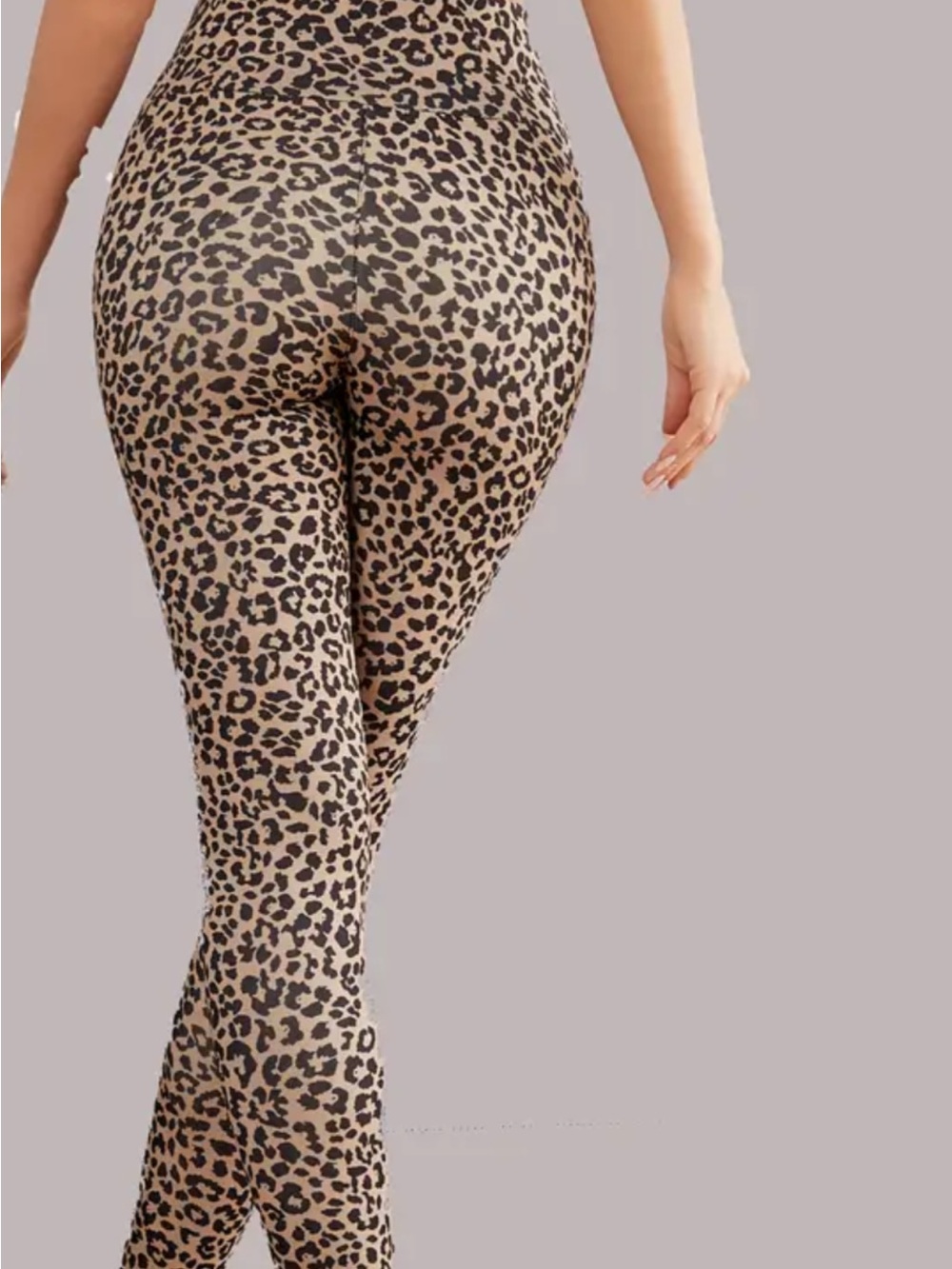 Y2K Guess Leopard Print High-Waist Skinny Pants - Tan & Black